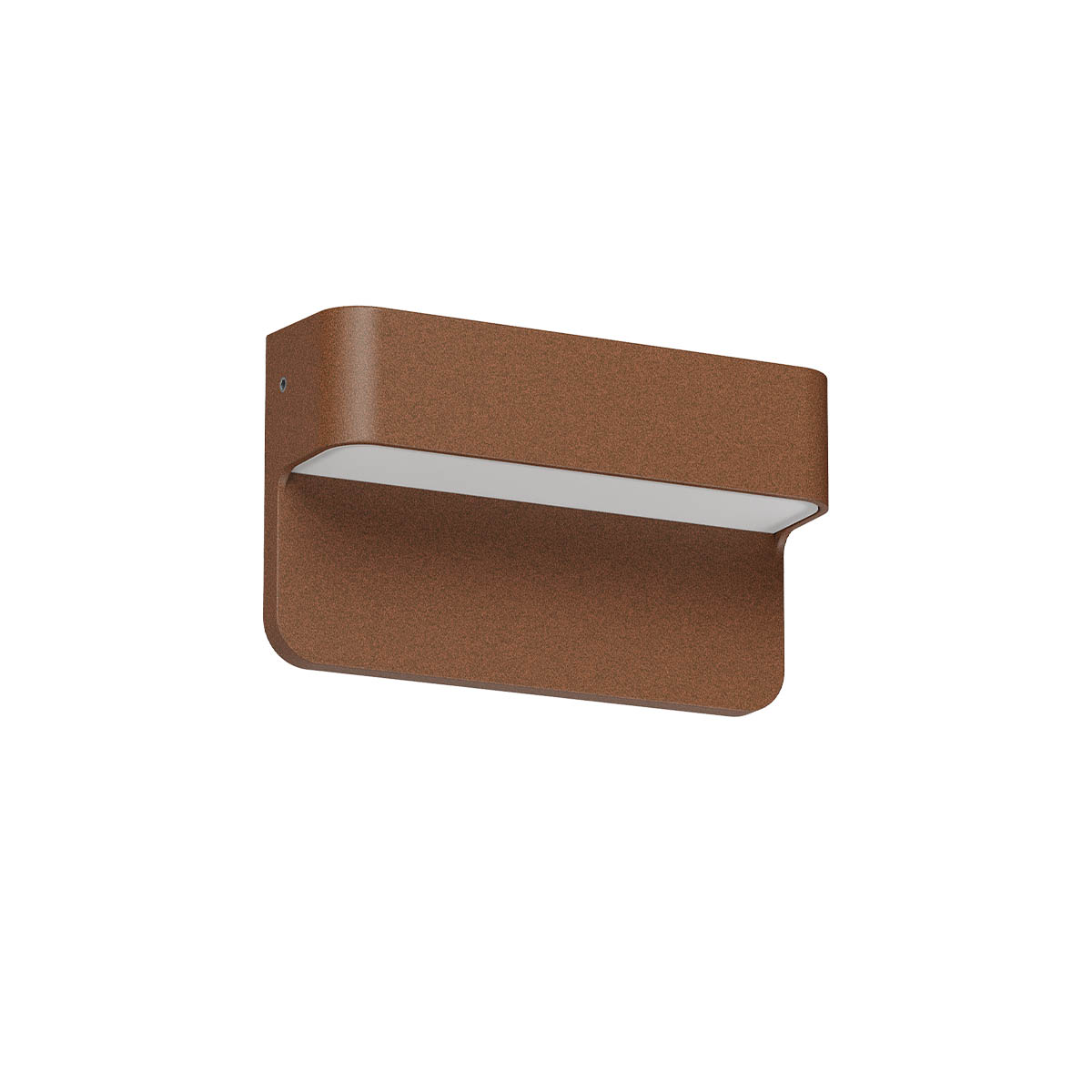 Levně Redo Venkovní nástěnné LED svítidlo KANT 3W, š. 12 cm, IP65, CCT 2700-3000K, 230V Barva: Rezavá hnědá