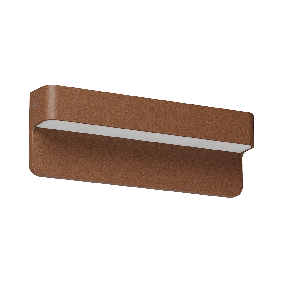 Levně Redo Venkovní nástěnné LED svítidlo KANT 4,5W, š. 20 cm, IP65, CCT 2700-3000K, 230V Barva: Rezavá hnědá