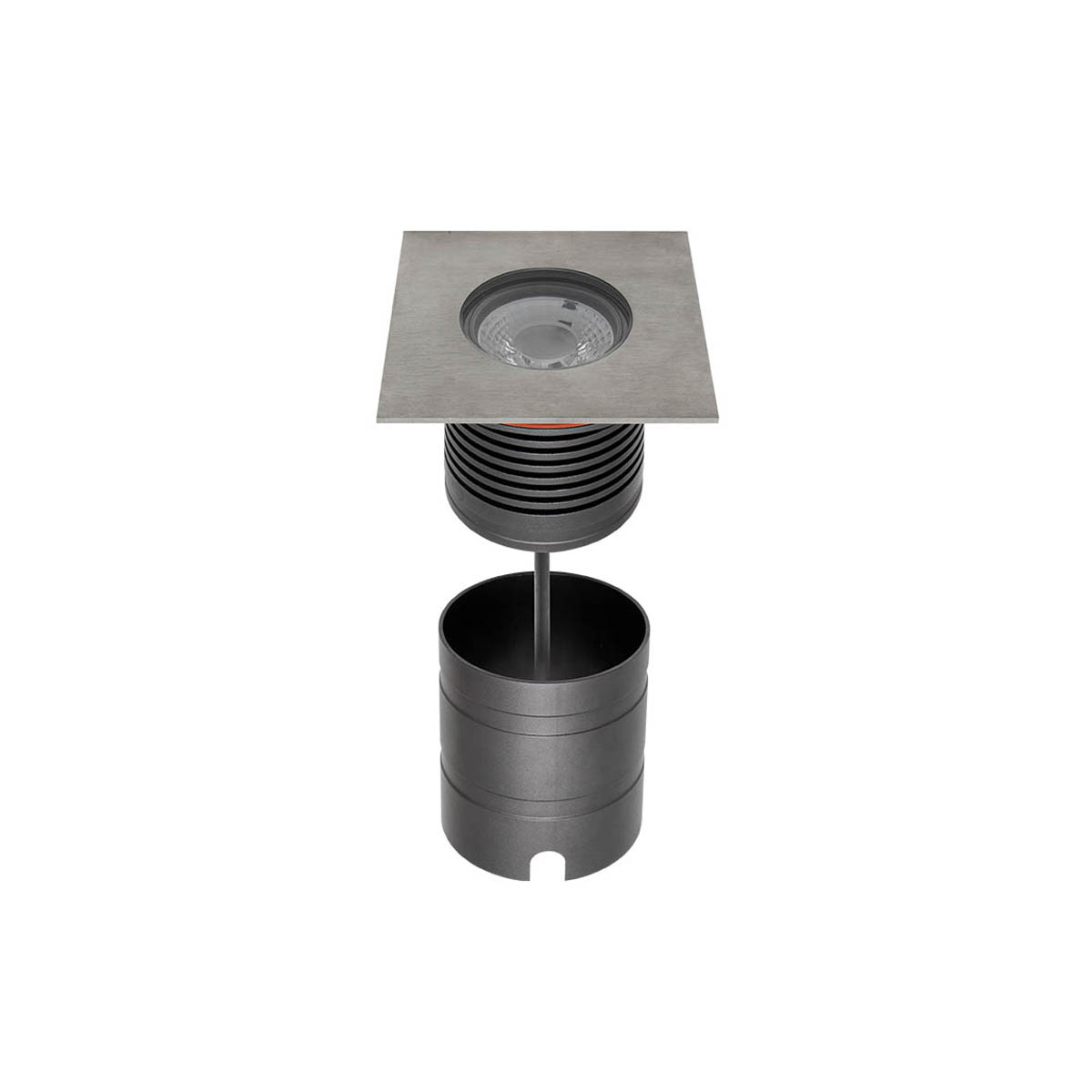 Levně Redo Chodníkové LED svítidlo XGROUND 15W, 108x108 mm, 230V Stmívání, řízení: ON/OFF (bez stmívání), Barva světla: 2700K