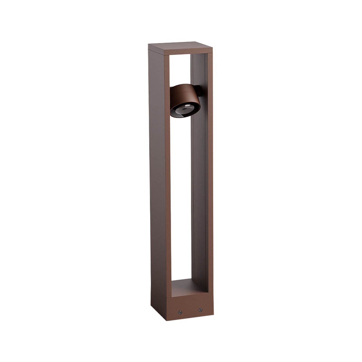 Levně Redo Venkovní LED sloupek XROCK POLE 9W, v. 60 cm, IP65, 230V Barva: Rezavá hnědá, Barva světla: 2700K
