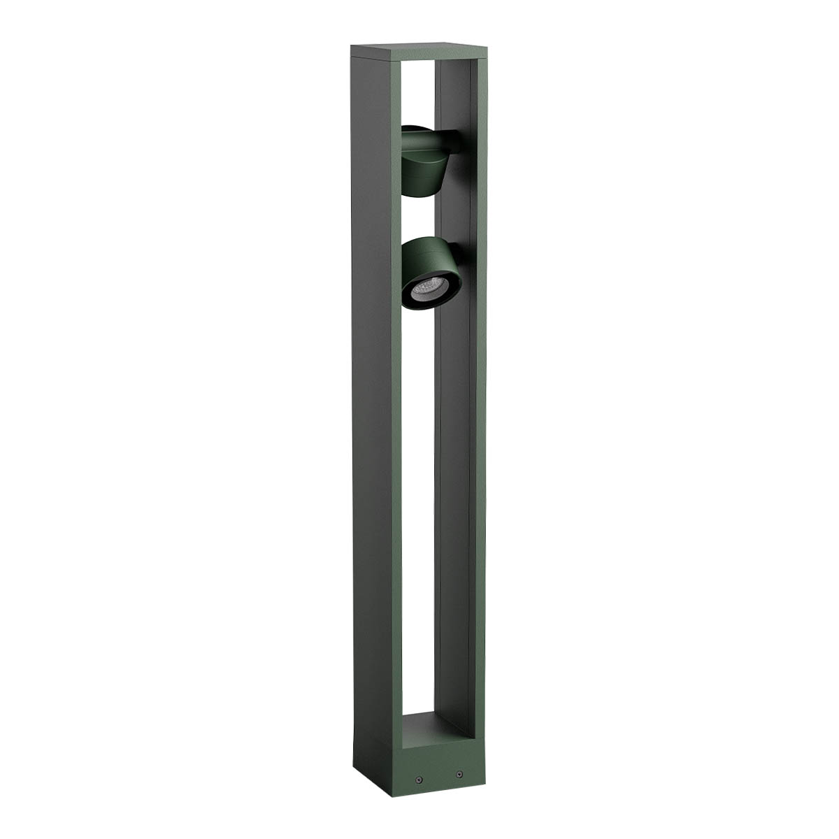Levně Redo Venkovní LED sloupek XROCK POLE 2x10W, v. 80 cm, IP65, 24V Barva: Zelená, Barva světla: 2700K