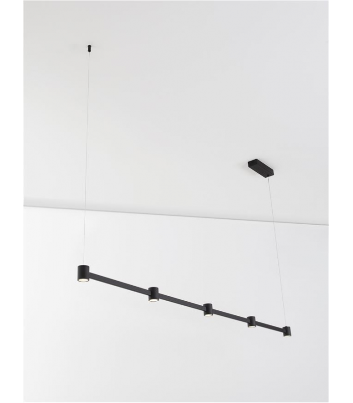 Nova Luce Závěsné svítidlo PUIZE LED 30W 230V 2755lm 3000K černé 156cm