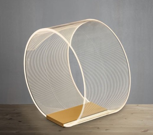 Levně Stolní lampa VALENTIN LED 14W 786lm 3000K stmívatelná 27,6cm mosaz / akrylát - NOVALUCE