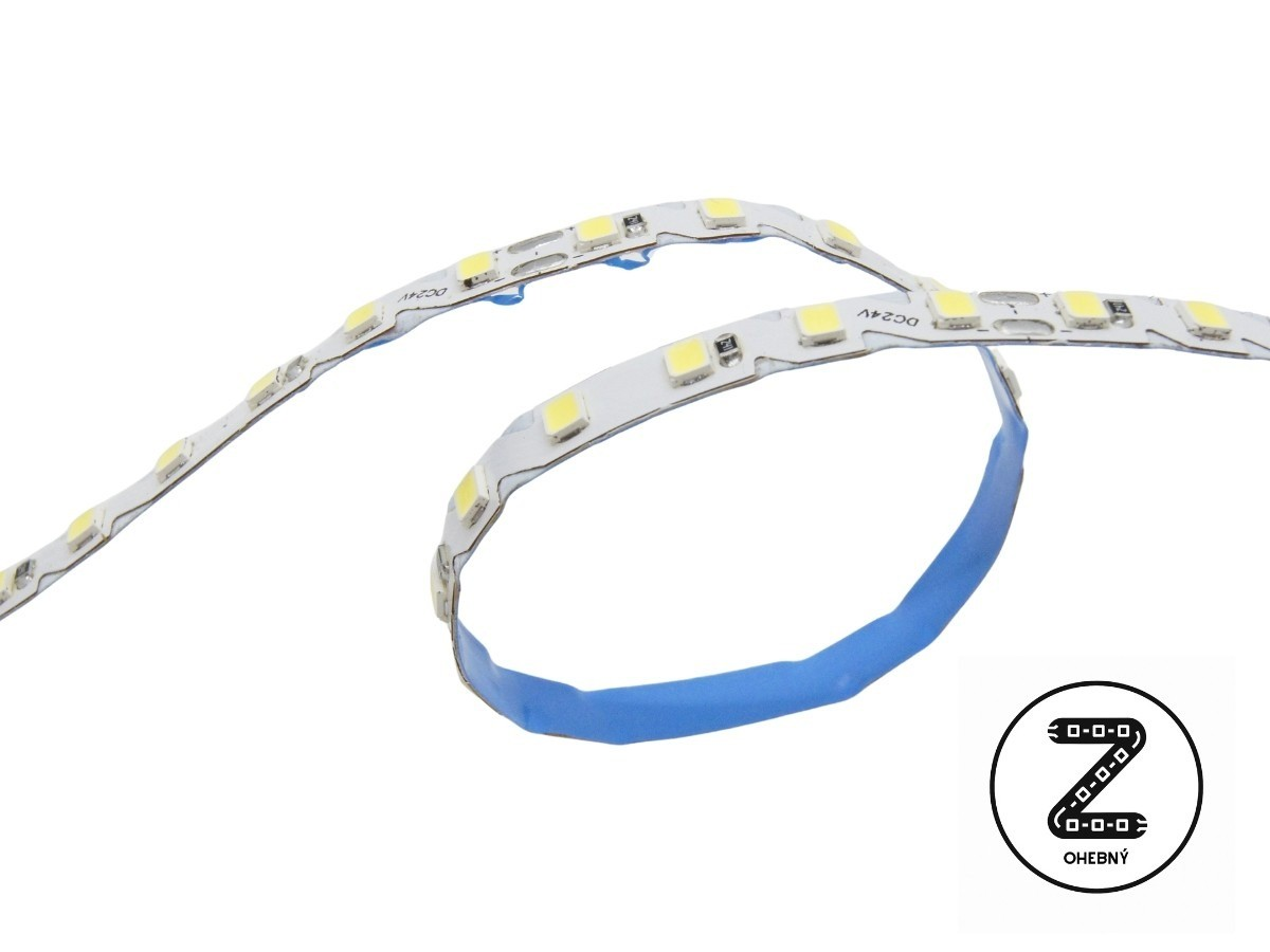 LED pásek OHEBNÝ 6mm 7,2W/m, 24V, IP20, 120LED/m, SMD2835, 6500K