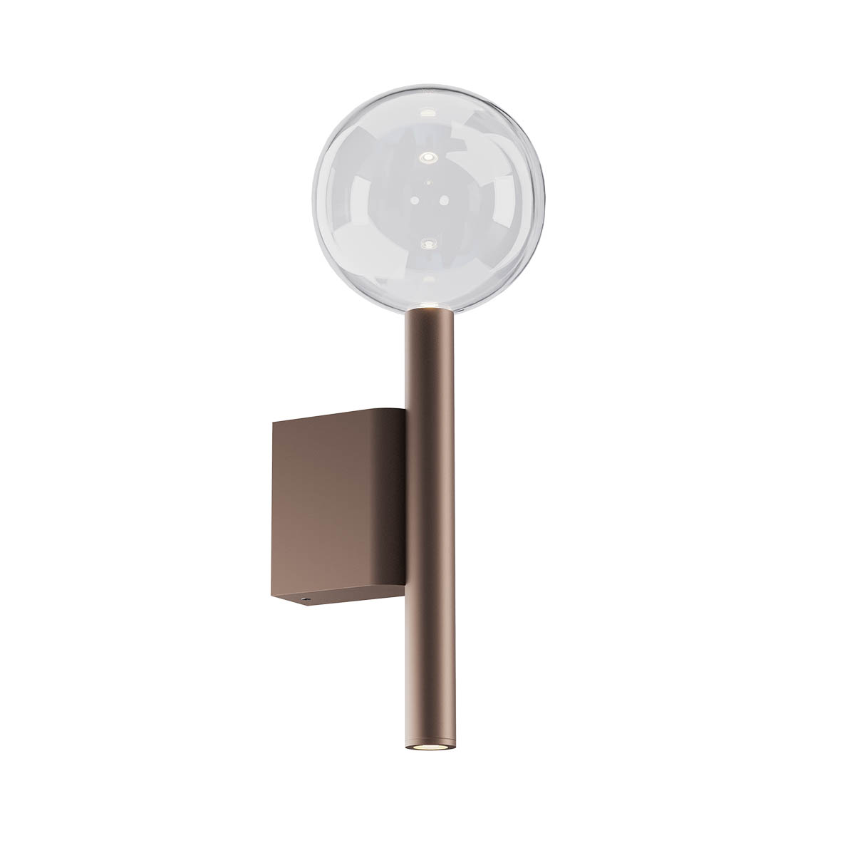 Levně Redo Nástěnné LED svítidlo BOLLA, 12W,v. 34 cm, CCT 2700-3000K Barva: Kávová