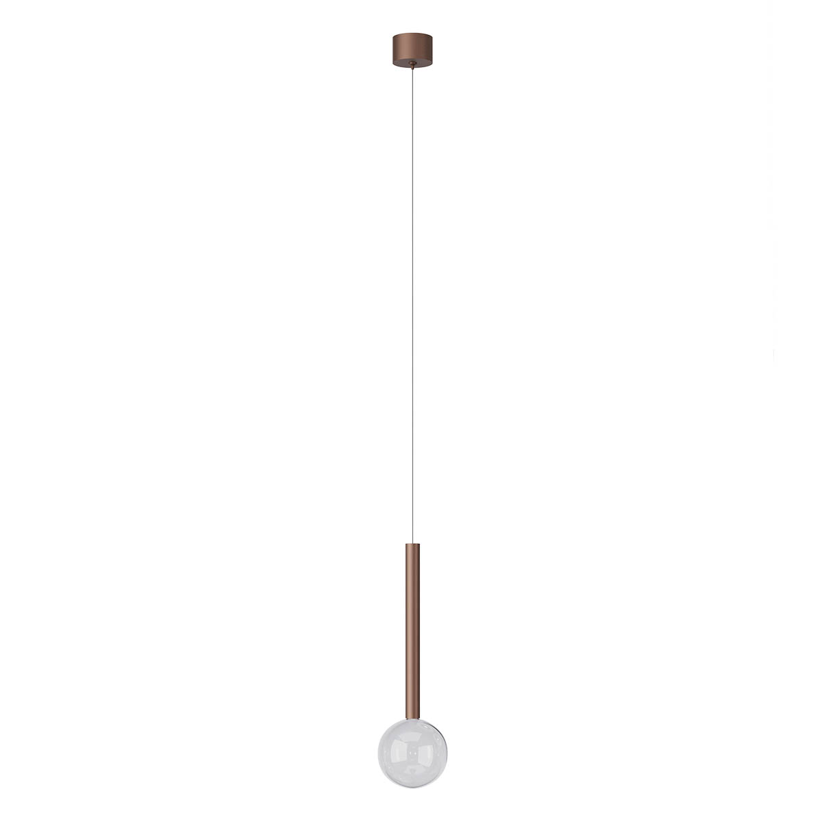 Levně Redo Závěsné LED svítidlo BOLLA, 8W, ø 12 cm, CCT 2700-3000K Barva: Kávová