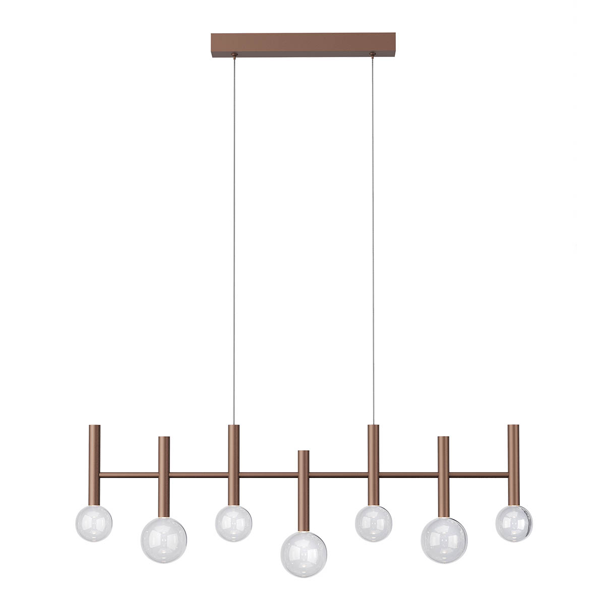 Levně Redo Závěsné LED svítidlo BOLLA, 32W, š. 98 cm, CCT 2700-3000K Barva: Kávová