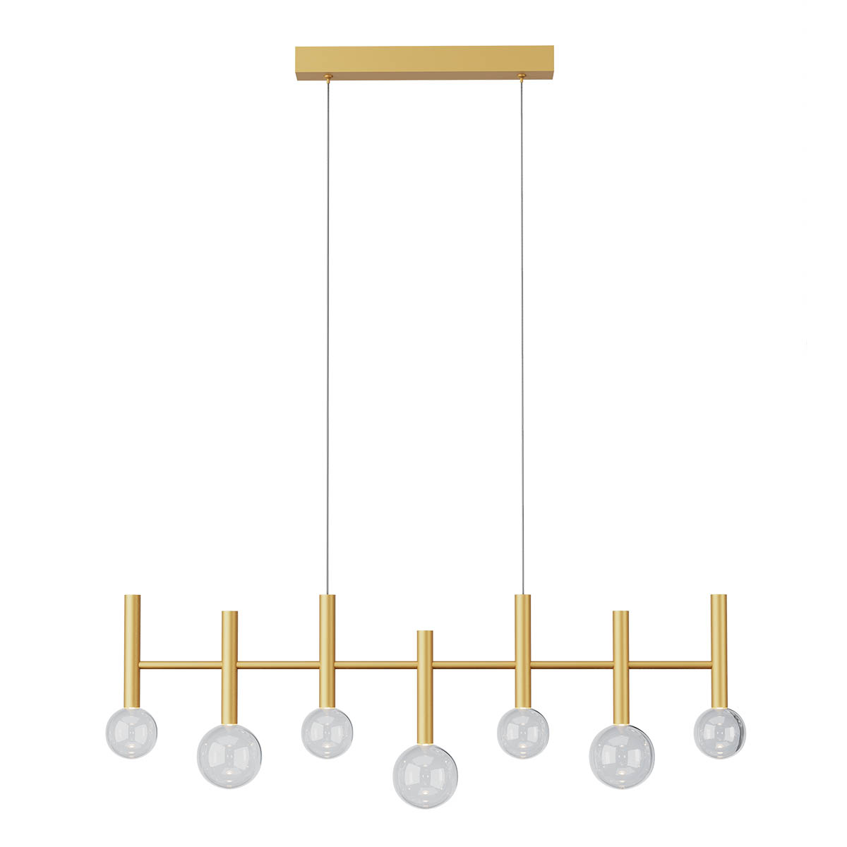Levně Redo Závěsné LED svítidlo BOLLA, 32W, š. 98 cm, CCT 2700-3000K Barva: Zlatá
