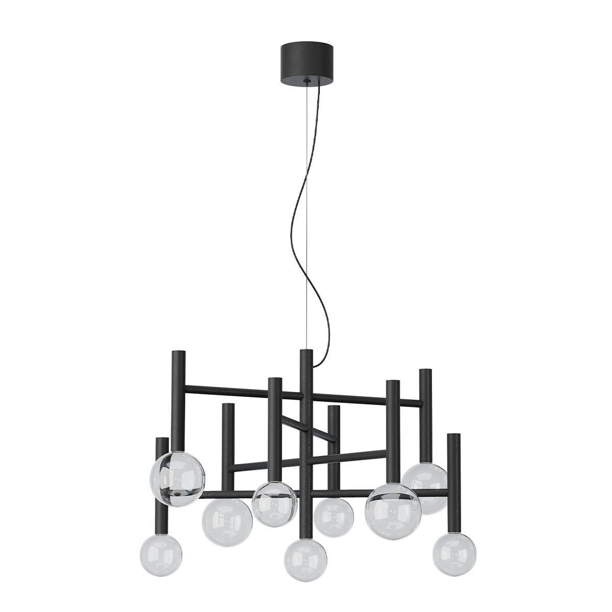 Redo Závěsné LED svítidlo BOLLA, 42W, š. 65 cm, CCT 2700-3000K Barva: Černá