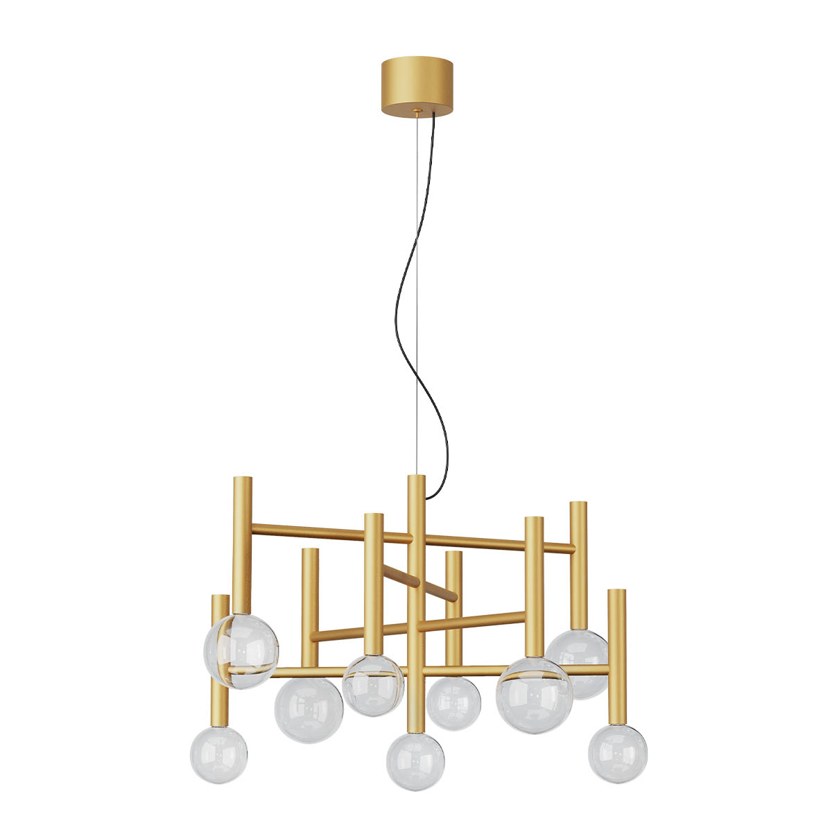 Levně Redo Závěsné LED svítidlo BOLLA, 42W, š. 65 cm, CCT 2700-3000K Barva: Zlatá