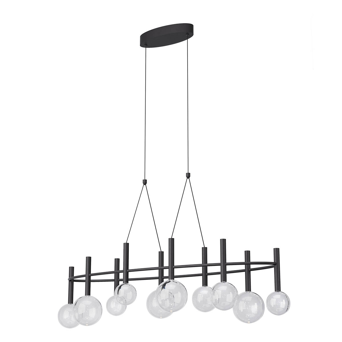 Redo Závěsné LED svítidlo BOLLA, 44W, š. 121 cm, CCT 2700-3000K Barva: Černá