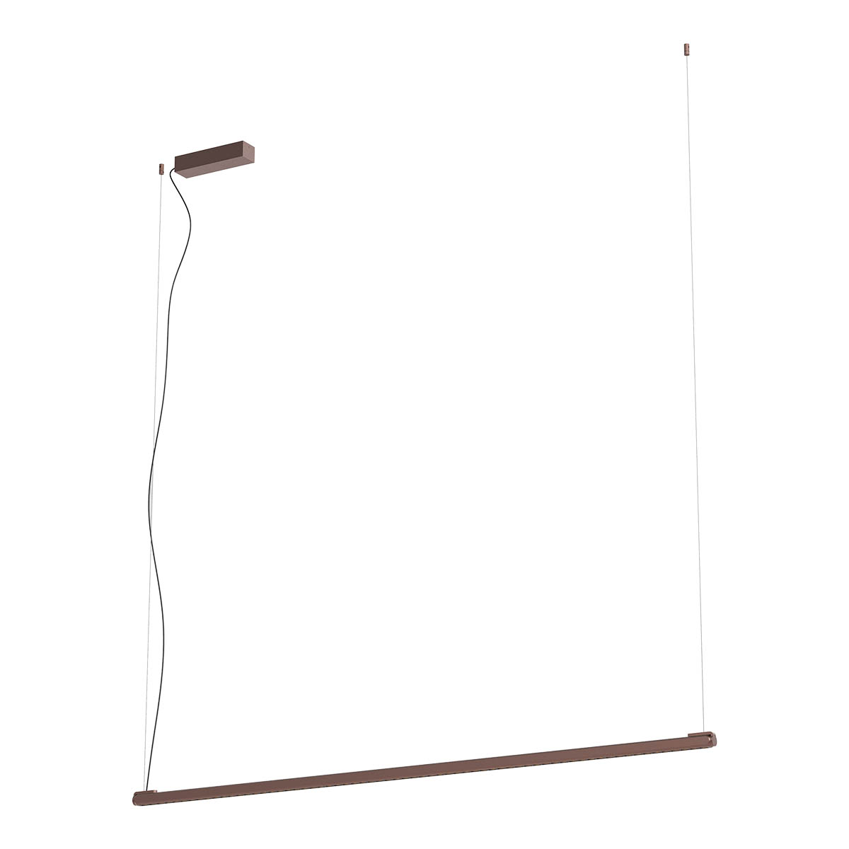 Levně Redo Závěsné LED lineární svítidlo CRISP 41W, š. 146 cm, stmívatelné Barva: Hnědá, Barva světla: 2700K
