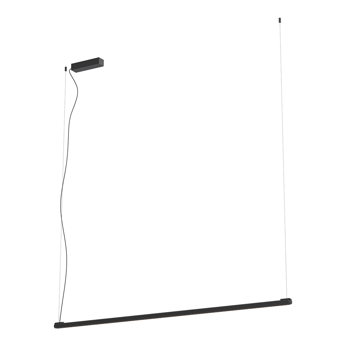 Levně Redo Závěsné LED lineární svítidlo CRISP 41W, š. 146 cm, stmívatelné Barva: Černá, Barva světla: 2700K