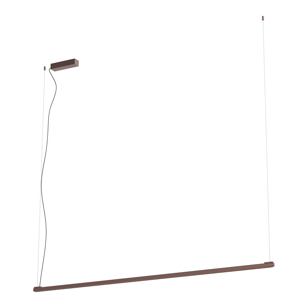 Levně Redo Závěsné LED lineární svítidlo CRISP 48W, š. 172 cm, stmívatelné Barva: Hnědá, Barva světla: 2700K