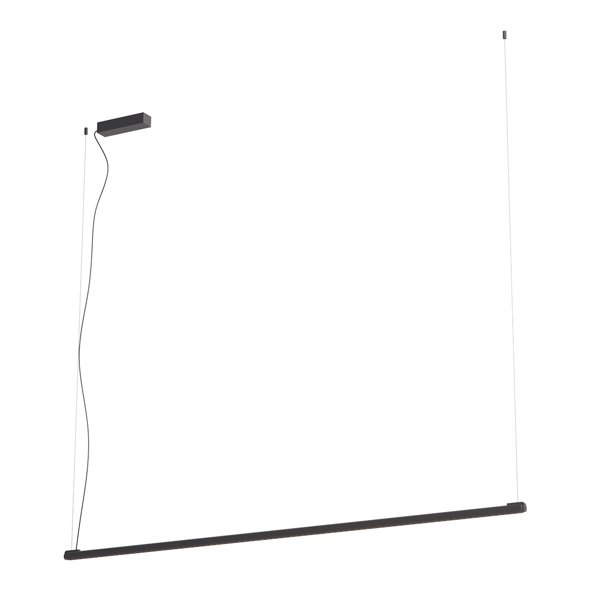 Levně Redo Závěsné LED lineární svítidlo CRISP 48W, š. 172 cm, stmívatelné Barva: Černá, Barva světla: 2700K