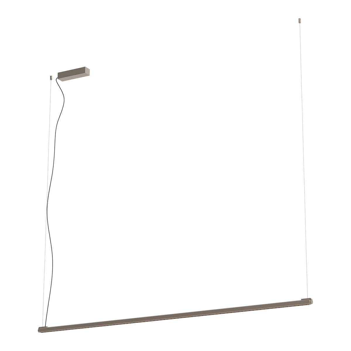 Levně Redo Závěsné LED lineární svítidlo CRISP 48W, š. 172 cm, stmívatelné Barva: Stříbrná-kávová, Barva světla: 2700K