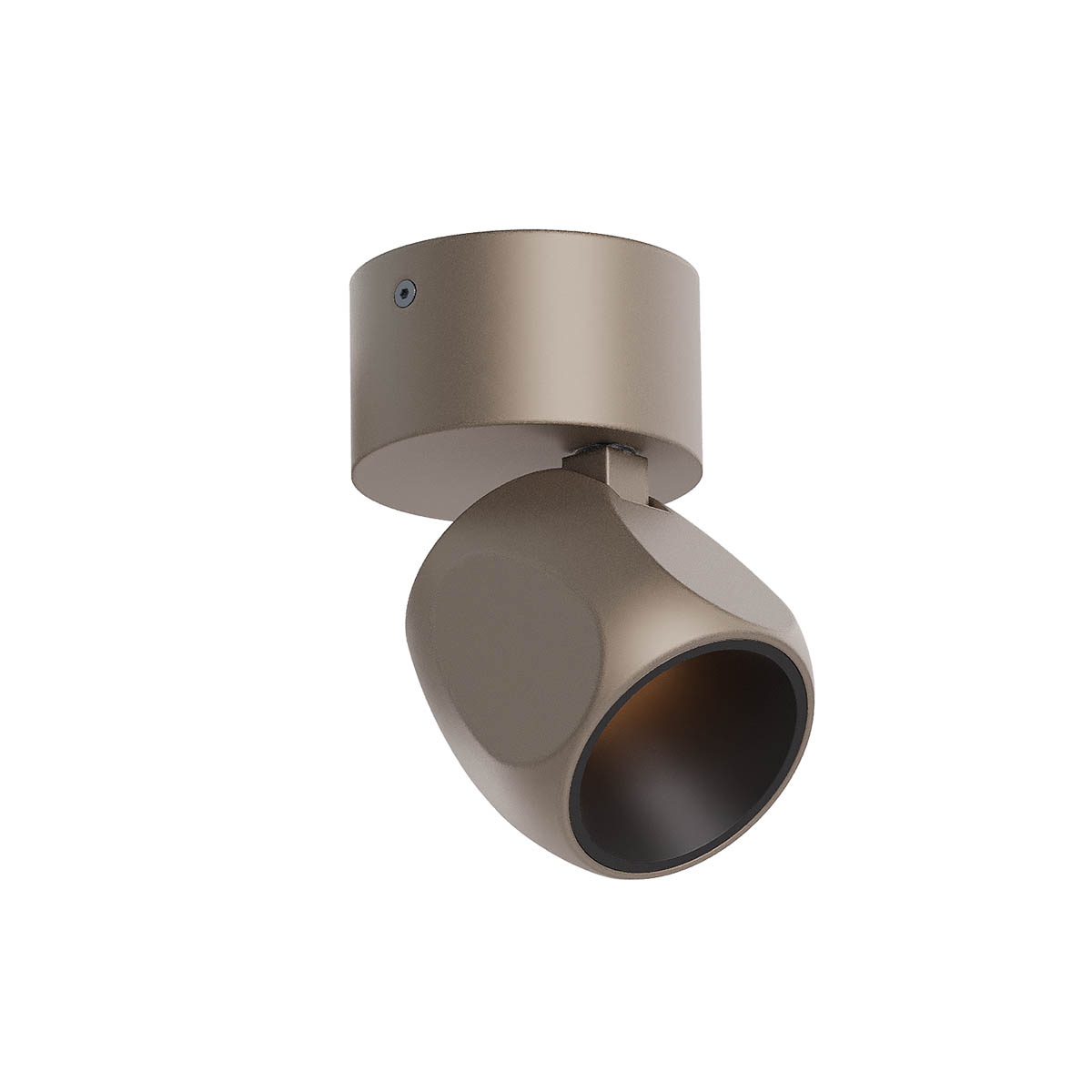 Levně Redo Stropní/nástěnné LED svítidlo CRISP, 8W, v. 107 mm, CCT 2700-3000K Barva: Stříbrná-kávová