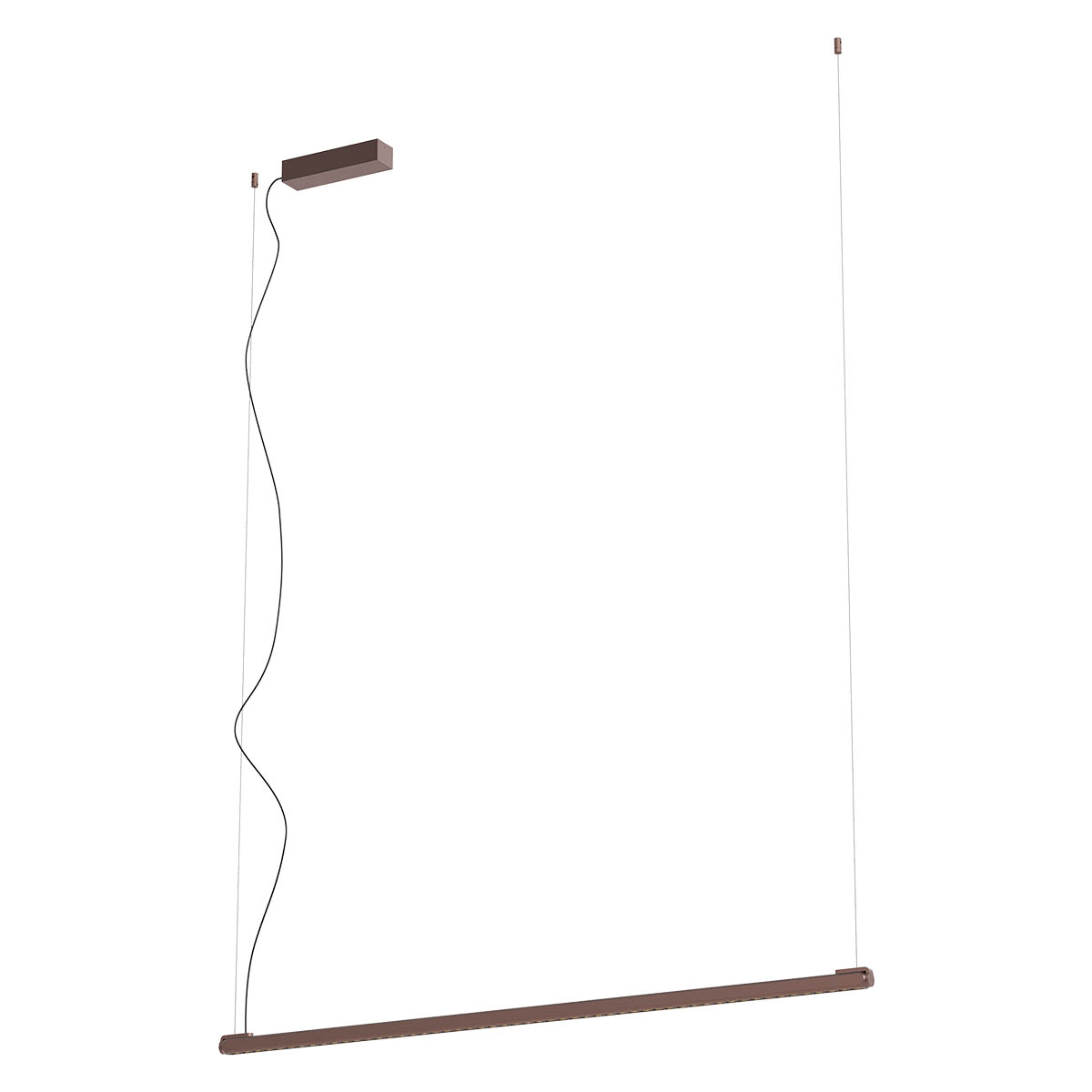 Levně Redo Závěsné LED lineární svítidlo CRISP 36W, š. 120 cm, stmívatelné Barva: Hnědá, Barva světla: 2700K