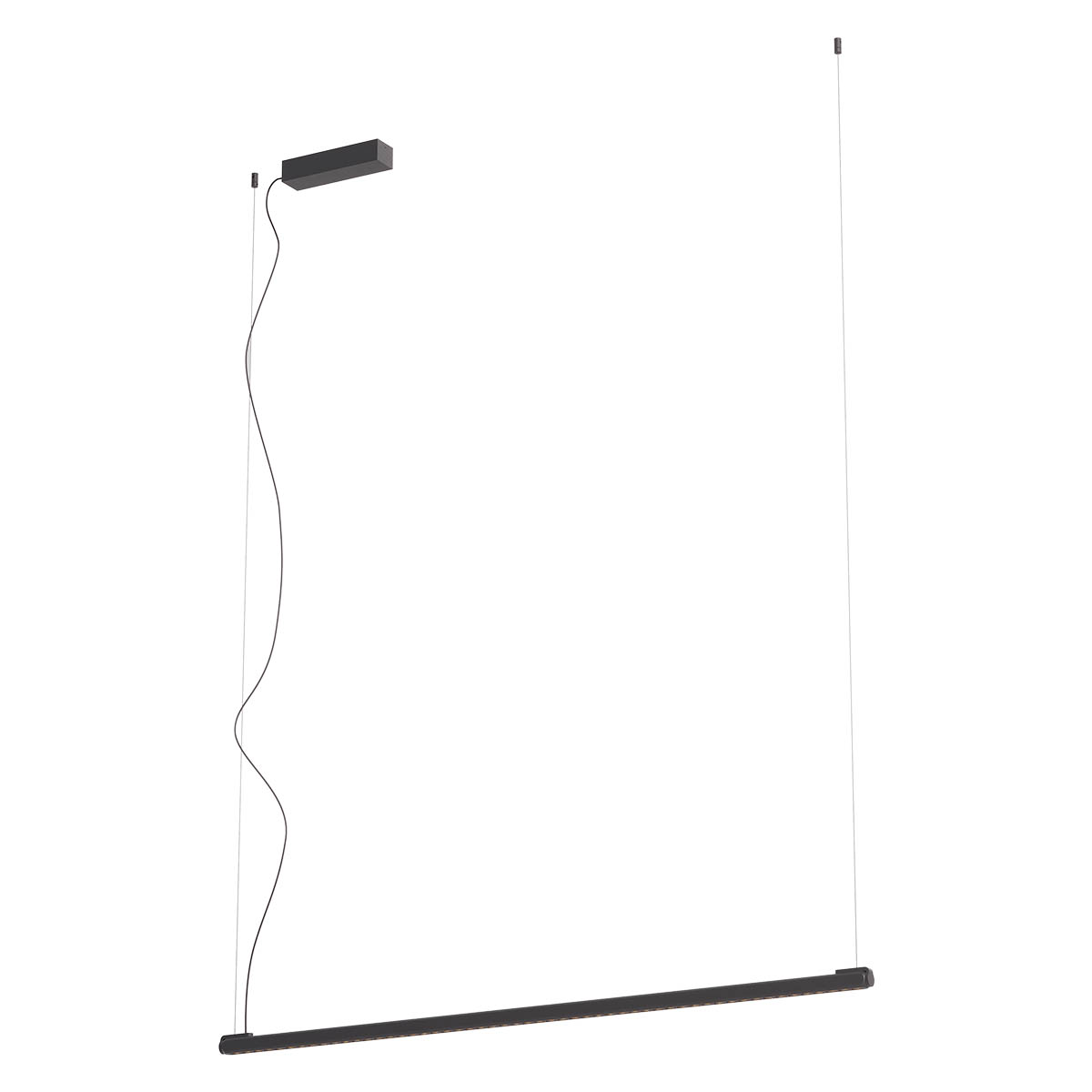 Levně Redo Závěsné LED lineární svítidlo CRISP 36W, š. 120 cm, stmívatelné Barva: Černá, Barva světla: 2700K
