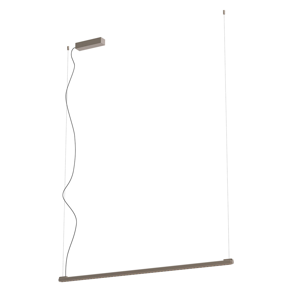 Levně Redo Závěsné LED lineární svítidlo CRISP 36W, š. 120 cm, stmívatelné Barva: Stříbrná-kávová, Barva světla: 2700K