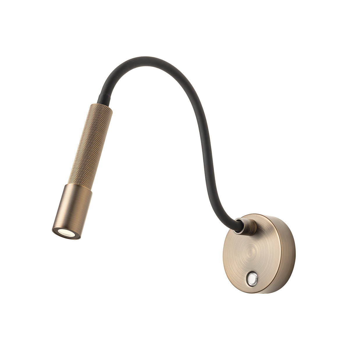 Levně Redo Nástěnné LED svítidlo DRILL, 8W, š. 53,5 cm flexibilní, CRI90, stmívatelné Barva: Bronz, Barva světla: 2700K