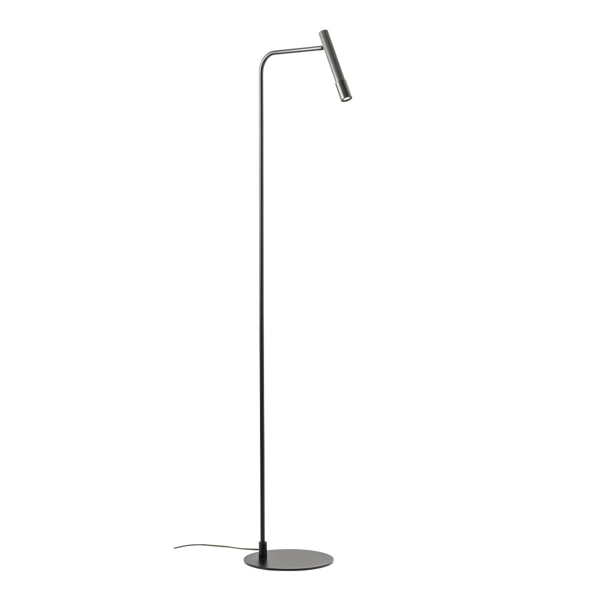 Levně Redo Stojací LED lampa DRILL 8W, v. 143,3 cm, CRI90, stmívatelná Barva: Černá, Barva světla: 2700K