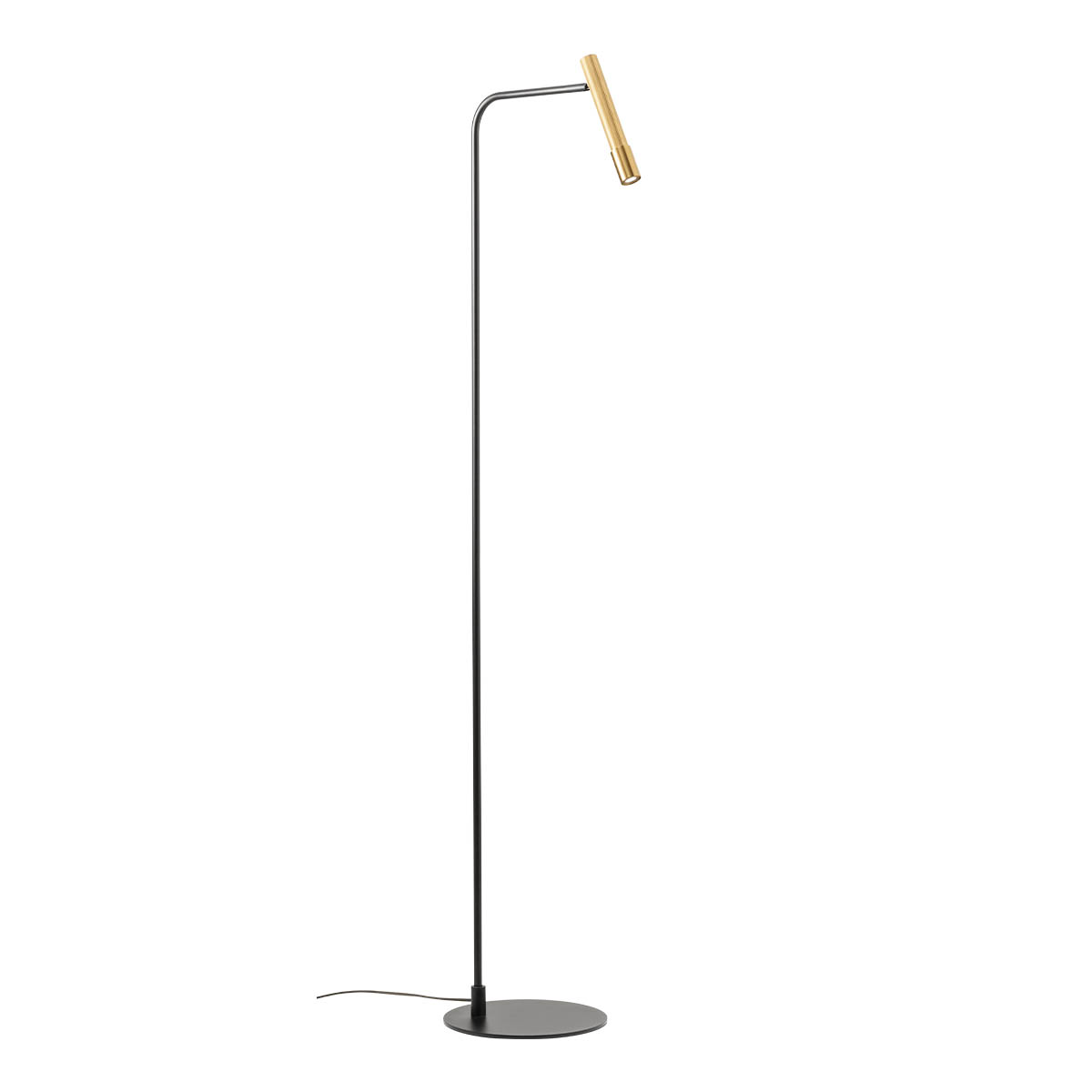 Levně Redo Stojací LED lampa DRILL 8W, v. 143,3 cm, CRI90, stmívatelná Barva: Zlatá, Barva světla: 2700K