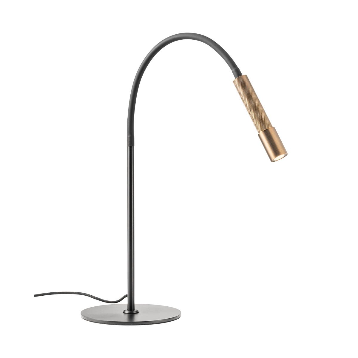 Levně Redo Stolní LED lampa DRILL 8W, v. 84,5 cm flexibilní, CRI90, stmívatelná Barva: Bronz, Barva světla: 2700K