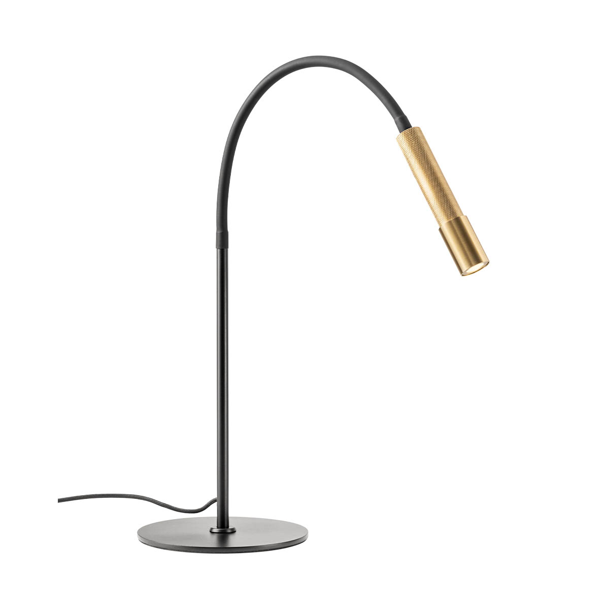 Levně Redo Stolní LED lampa DRILL 8W, v. 84,5 cm flexibilní, CRI90, stmívatelná Barva: Zlatá, Barva světla: 2700K