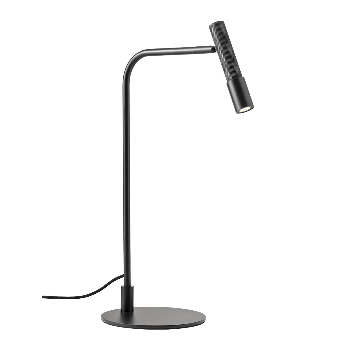 Levně Redo Stolní LED lampa DRILL 8W, v. 49,2 cm, CRI90, stmívatelná Barva: Černá, Barva světla: 2700K