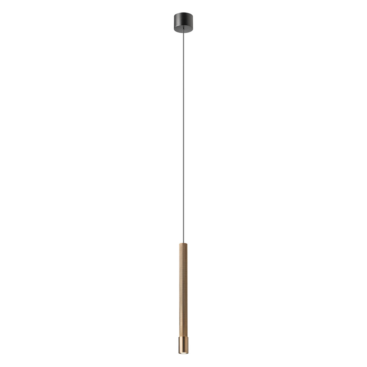 Levně Redo Závěsné LED svítidlo DRILL 8,5W, ø 70 mm, CRI90 Barva: Bronz, Barva světla: 2700K