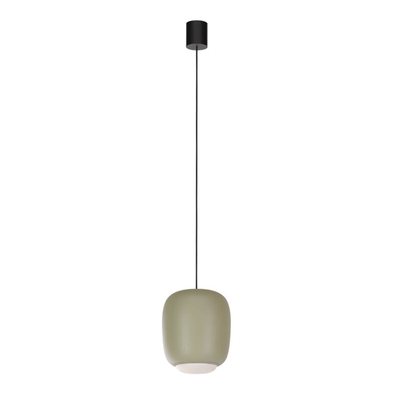 Levně Redo Závěsné LED svítidlo DUBBO, 12W, ø 23 cm, CCT 2700-3000K Barva: Tmavá kaki
