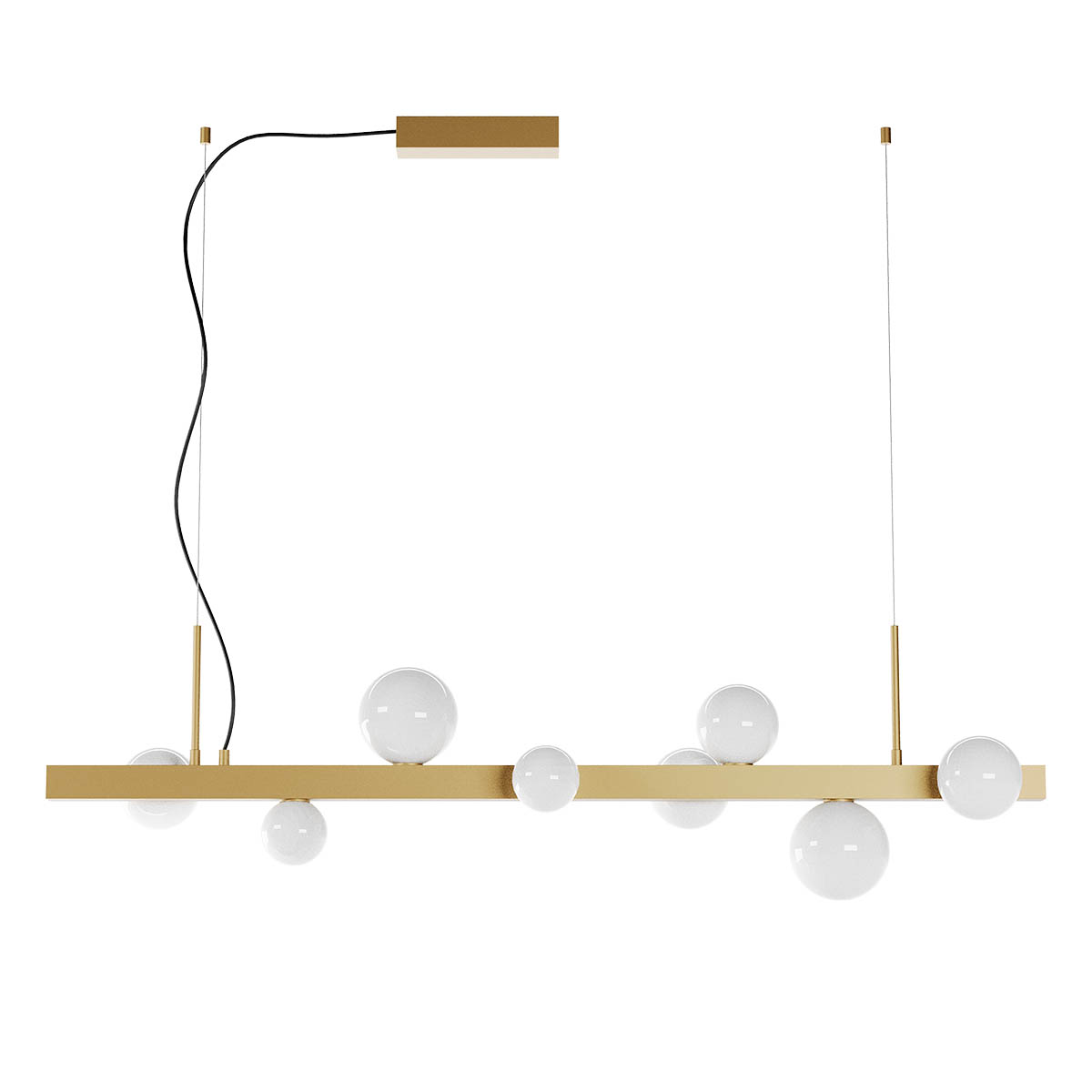 Levně Redo Závěsné lineární LED svítidlo GOJI, 47W, š. 119,3 cm, 3000K TRIAC Barva: Zlatá