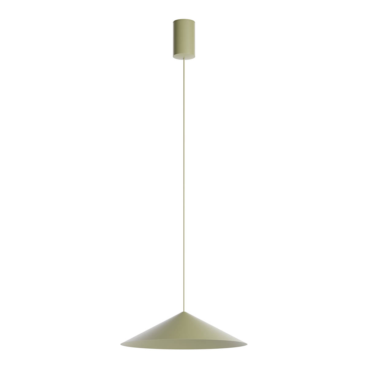 Levně Redo Závěsné LED svítidlo KONOS, 10W, ø 30 cm, TRIAC Barva: Olivová, Barva světla: 2700K