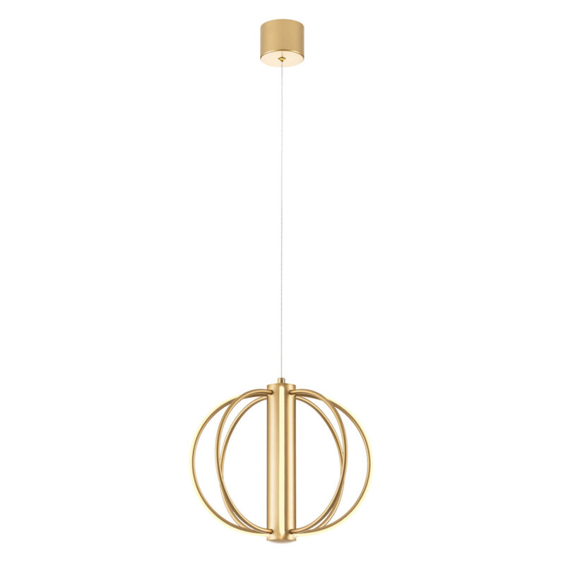 Levně Redo Závěsné LED svítidlo MOSS, 20W, ø 30 cm, 3000K stmívatelné Barva: Zlatá