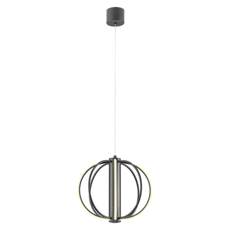Redo Závěsné LED svítidlo MOSS, 20W, ø 30 cm, 3000K stmívatelné Barva: Černá