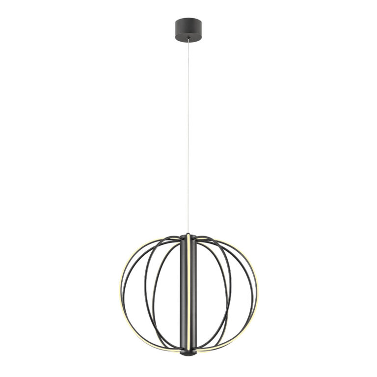 Redo Závěsné LED svítidlo MOSS, 41W, ø 50 cm, 3000K stmívatelné Barva: Černá
