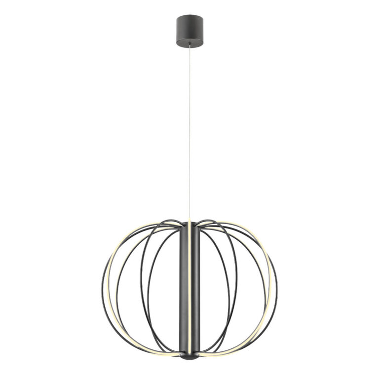 Levně Redo Závěsné LED svítidlo MOSS, 72W, ø 70 cm, 3000K stmívatelné Barva: Černá