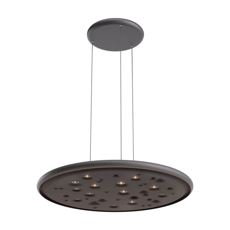 Levně Redo Závěsné LED svítidlo NEBA 48,5W, ø 73 cm, 3000K stmívatelné Barva: Černá, Barva světla: 3000K