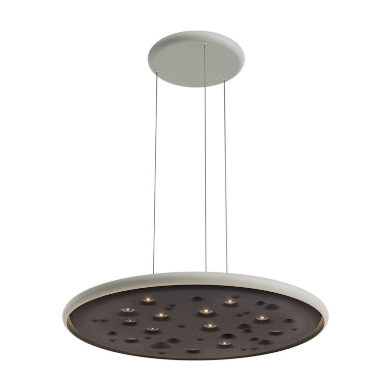 Levně Redo Závěsné LED svítidlo NEBA 48,5W, ø 73 cm, 3000K stmívatelné Barva: Šedá, Barva světla: 3000K