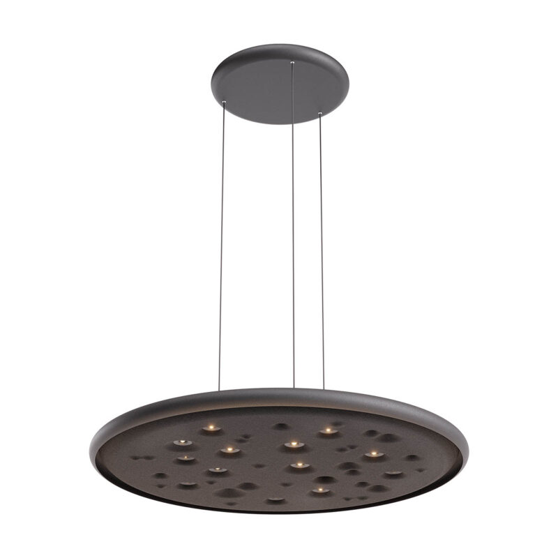 Levně Redo Závěsné LED svítidlo NEBA 48,5W, ø 73 cm, 3000K stmívatelné Barva: Černá, Barva světla: 2700K