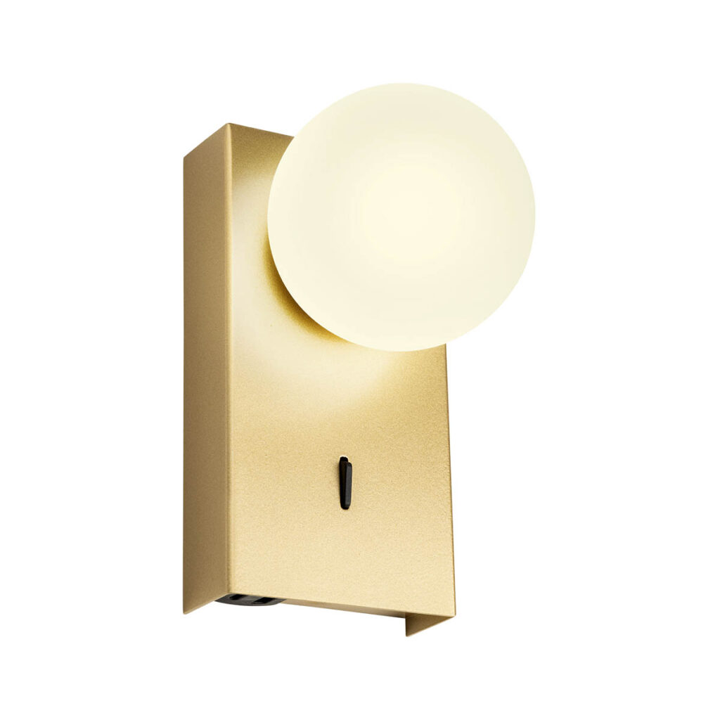 Levně Redo Nástěnné LED svítidlo NORMA 5W, v. 15 cm, CRI90 Barva: Zlatá, Barva světla: 2700K