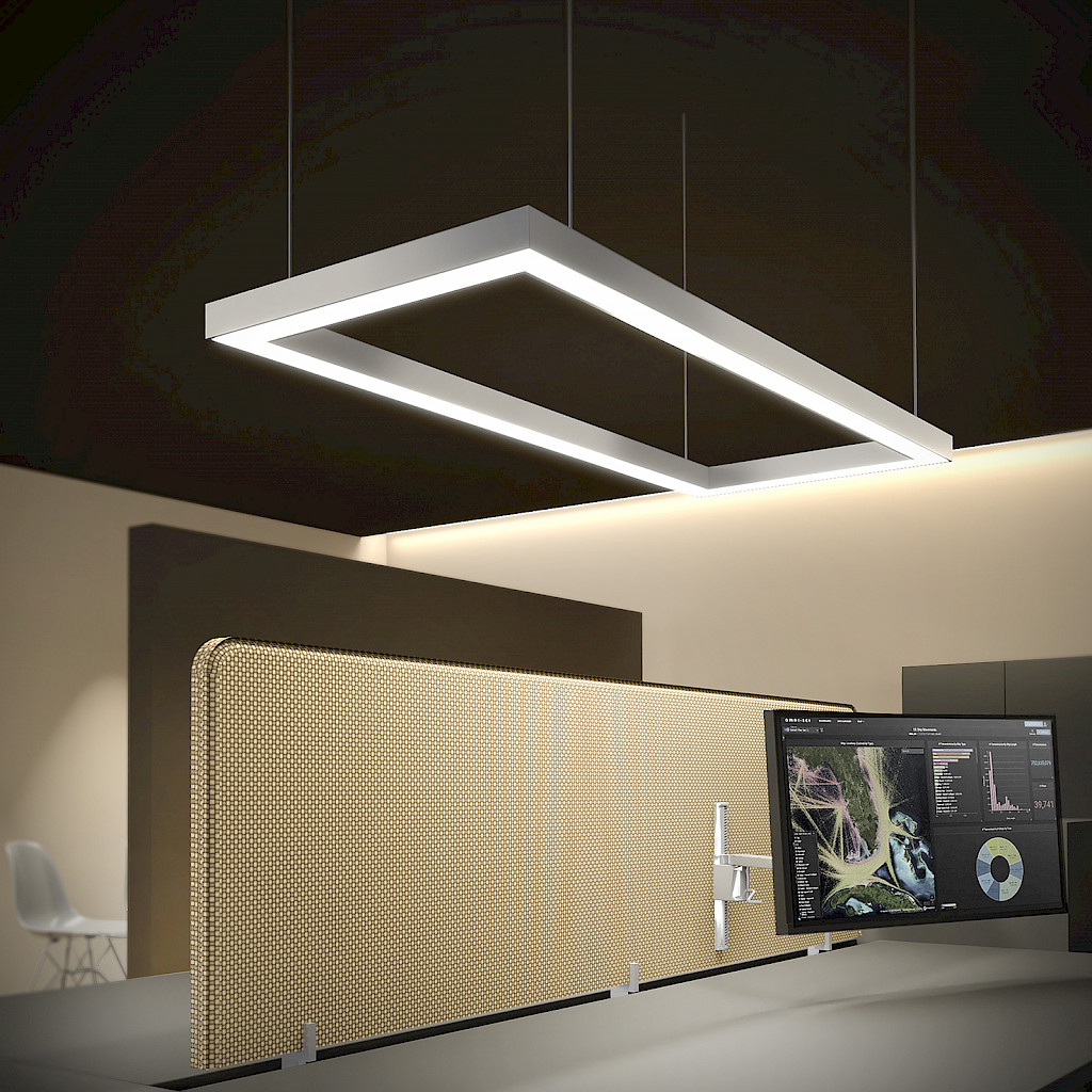 Levně Team Italia Designové LED závěsné svítidlo EDGE, 143x59cm, 3000K, mikroprizma Barva: Bílá