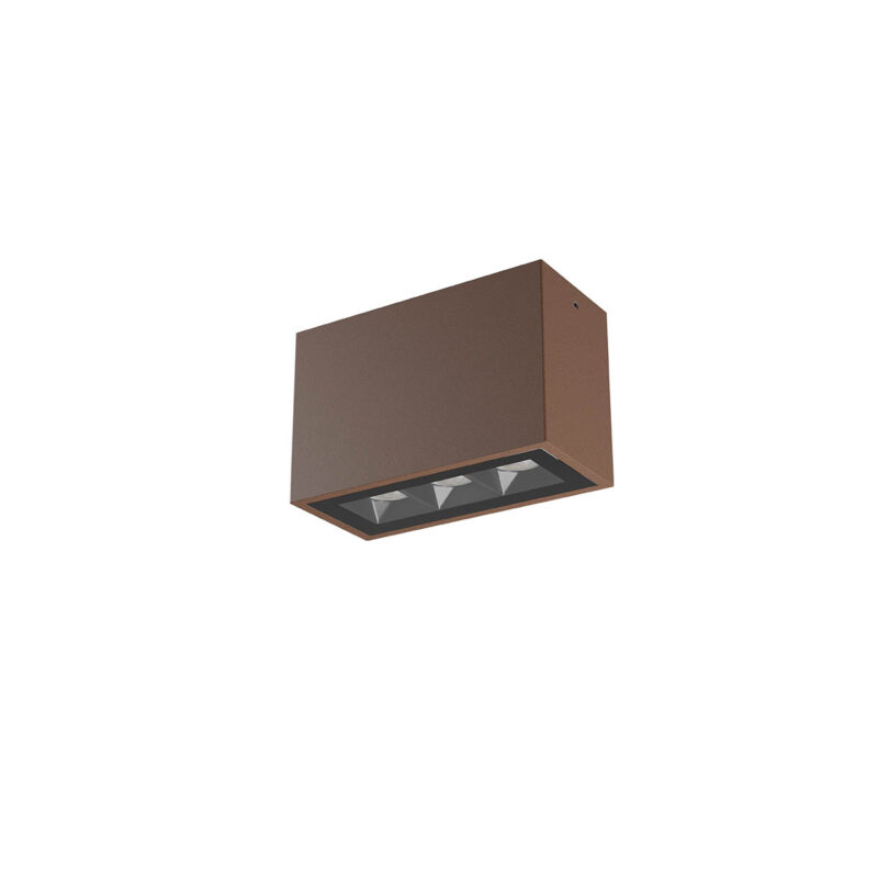Levně Redo Stropní venkovní LED svítidlo AROOS 9W, d. 14,8 cm, IP65 Barva: Rezavá, Teplota světla: 2700K, Stmívání: DALI