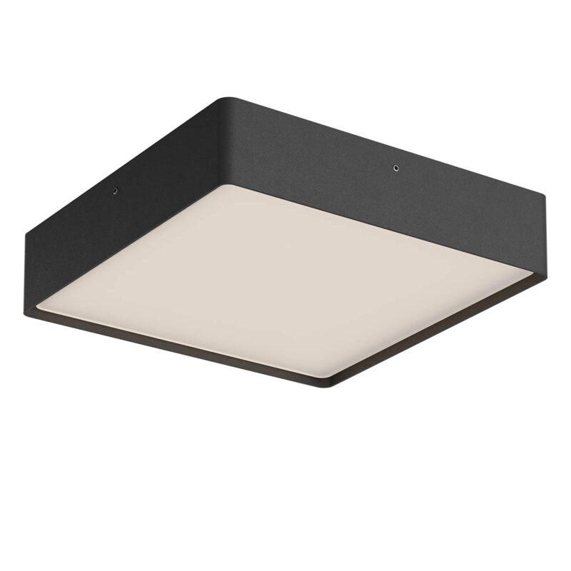 Levně Redo Venkovní stropní LED svítidlo NOX 29,5W, 27x27 cm, CCT 2700/3000K, IP65 Barva: Černá, Stmívání, řízení: DALI