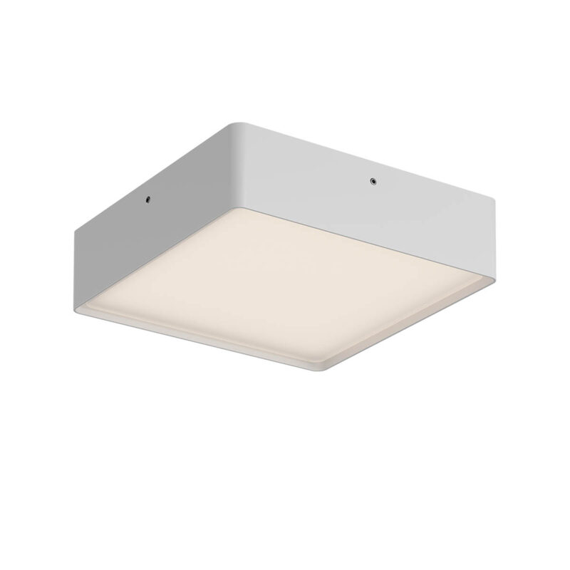 Levně Redo Venkovní stropní LED svítidlo NOX 21W, 22x22 cm, CCT 2700/3000K, IP65 Barva: Bílá, Stmívání, řízení: DALI