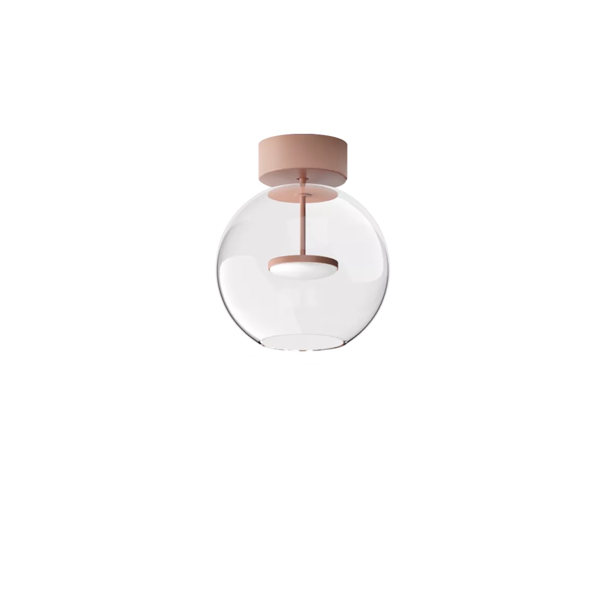 Levně Linealight Stropní LED svítidlo Cristalbolla_S ø24,5 cm, 10W Barva: Broskvová, Chromatičnost: 2700K