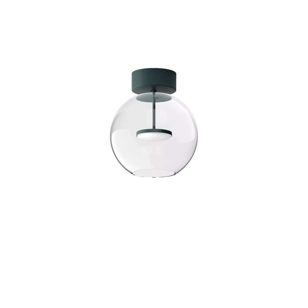 Levně Linealight Stropní LED svítidlo Cristalbolla_S ø24,5 cm, 10W Barva: Petrolejová, Chromatičnost: 2700K