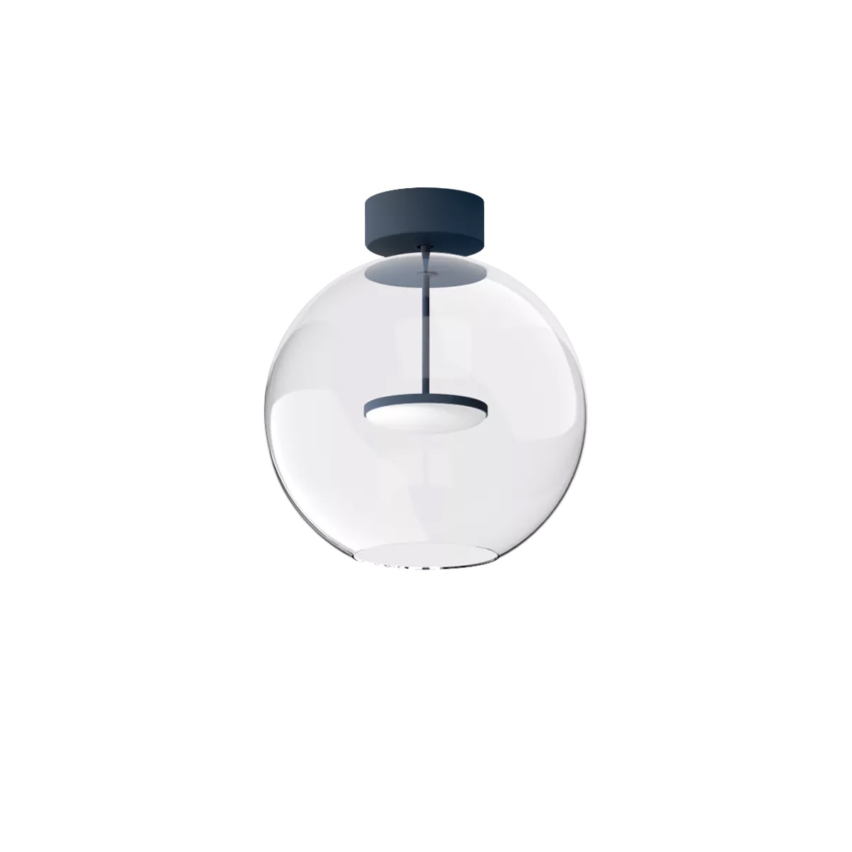 Levně Linealight Stropní LED svítidlo Cristalbolla_S ø34 cm, 17W Barva: Tmavě modrá, Chromatičnost: 2700K