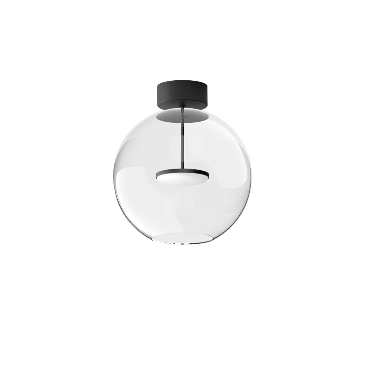 Levně Linealight Stropní LED svítidlo Cristalbolla_S ø34 cm, 17W Barva: Černá, Chromatičnost: 2700K